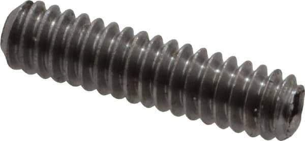 Value Collection - #0-80 UNF, 1/4" OAL, Cup Point Set Screw - Grade 18-8 Stainless Steel, 0.028" Key - Eagle Tool & Supply