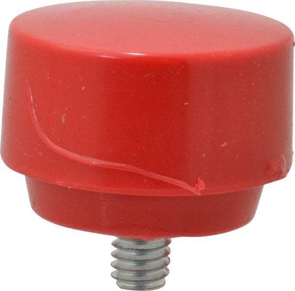 Proto - 1-1/2" Face Diam, Grade Medium, Red Hammer Tip/Face - Plastic - Eagle Tool & Supply