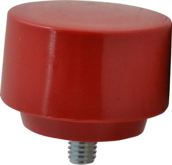 Proto - 2-1/2" Face Diam, Grade Medium, Red Hammer Tip/Face - Plastic - Eagle Tool & Supply