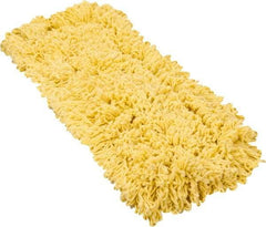 Rubbermaid - 24" Long x 5" Wide Yarn Blend Dust Mop Head - Envelope Connection, Yellow, Looped Head - Eagle Tool & Supply