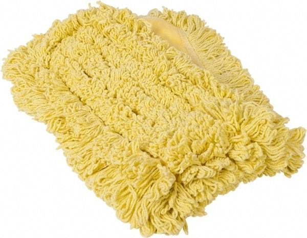 Rubbermaid - 36" Long x 5" Wide Yarn Blend Dust Mop Head - Envelope Connection, Yellow, Looped Head - Eagle Tool & Supply