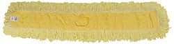 Rubbermaid - 48" Long x 5" Wide Yarn Blend Dust Mop Head - Envelope Connection, Yellow, Looped Head - Eagle Tool & Supply