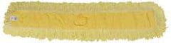 Rubbermaid - 48" Long x 5" Wide Yarn Blend Dust Mop Head - Envelope Connection, Yellow, Looped Head - Eagle Tool & Supply