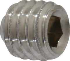 Value Collection - #10-32 UNF, 3/16" OAL, Cup Point Set Screw - Grade 18-8 Stainless Steel, 3/32" Key - Eagle Tool & Supply