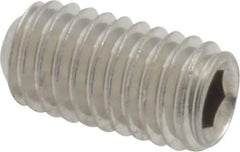 Value Collection - #10-32 UNF, 3/8" OAL, Cup Point Set Screw - Grade 18-8 Stainless Steel, 3/32" Key - Eagle Tool & Supply