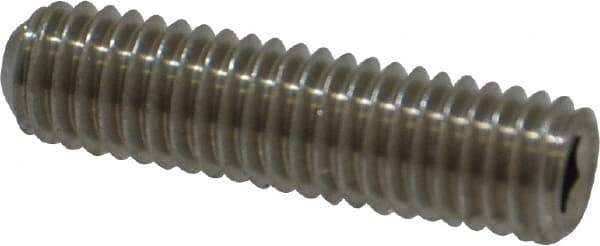 Value Collection - #10-32 UNF, 3/4" OAL, Cup Point Set Screw - Grade 18-8 Stainless Steel, 3/32" Key - Eagle Tool & Supply