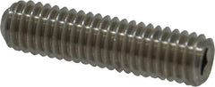 Value Collection - #10-32 UNF, 3/4" OAL, Cup Point Set Screw - Grade 18-8 Stainless Steel, 3/32" Key - Eagle Tool & Supply