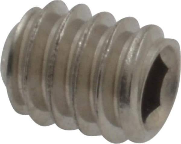 Value Collection - 1/4-20 UNC, 5/16" OAL, Cup Point Set Screw - Grade 18-8 Stainless Steel, 1/8" Key - Eagle Tool & Supply