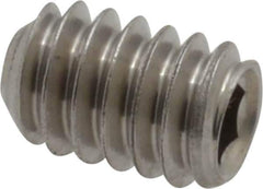 Value Collection - 1/4-20 UNC, 3/8" OAL, Cup Point Set Screw - Grade 18-8 Stainless Steel, 1/8" Key - Eagle Tool & Supply