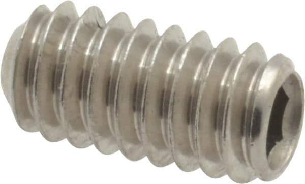 Value Collection - 1/4-20 UNC, 1/2" OAL, Cup Point Set Screw - Grade 18-8 Stainless Steel, 1/8" Key - Eagle Tool & Supply