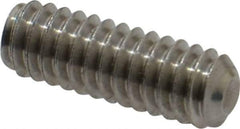 Value Collection - 1/4-20 UNC, 3/4" OAL, Cup Point Set Screw - Grade 18-8 Stainless Steel, 1/8" Key - Eagle Tool & Supply