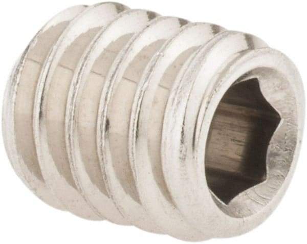 Value Collection - 5/16-18 UNC, 3/8" OAL, Cup Point Set Screw - Grade 18-8 Stainless Steel, 3/32" Key - Eagle Tool & Supply