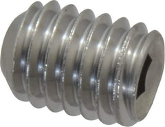Value Collection - 3/8-16 UNC, 1/2" OAL, Cup Point Set Screw - Grade 18-8 Stainless Steel, 3/16" Key - Eagle Tool & Supply