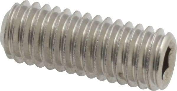 Value Collection - 3/8-16 UNC, 1" OAL, Cup Point Set Screw - Grade 18-8 Stainless Steel, 3/16" Key - Eagle Tool & Supply