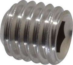 Value Collection - 1/2-13 UNC, 1/2" OAL, Cup Point Set Screw - Grade 18-8 Stainless Steel, 1/4" Key - Eagle Tool & Supply
