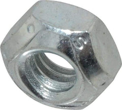 Value Collection - 1/4-20 UNC Grade C Hex Lock Nut with Distorted Thread - 7/16" Width Across Flats, 7/32" High, Cadmium Clear-Plated Finish - Eagle Tool & Supply