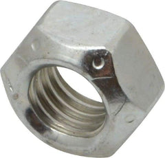 Value Collection - 9/16-12 UNC Grade C Hex Lock Nut with Distorted Thread - 7/8" Width Across Flats, 31/64" High, Cadmium Clear-Plated Finish - Eagle Tool & Supply