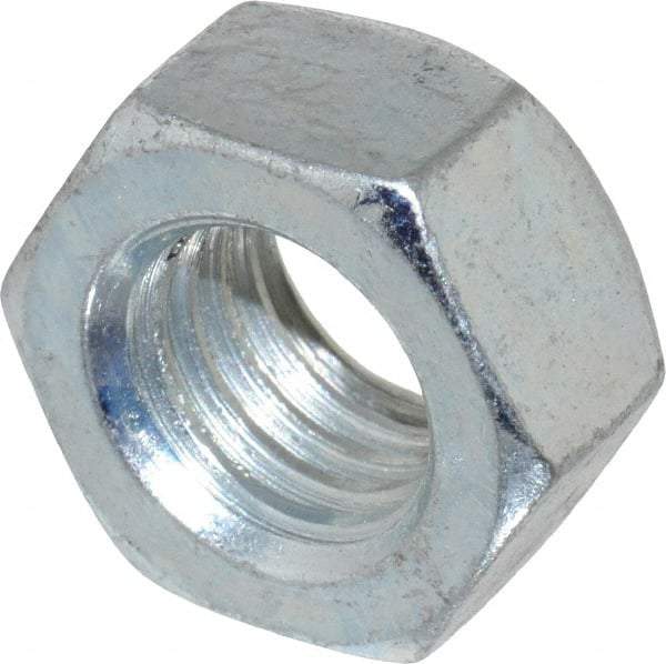 Value Collection - 5/8-11 UNC Grade C Hex Lock Nut with Distorted Thread - 15/16" Width Across Flats, 35/64" High, Cadmium Clear-Plated Finish - Eagle Tool & Supply