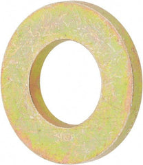 Value Collection - 5/16" Screw, Grade 8 Steel SAE Flat Washer - 11/32" ID x 11/16" OD, 1/16" Thick, Zinc Yellow Dichromate Finish - Eagle Tool & Supply