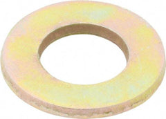Value Collection - 1/2" Screw, Grade 8 Steel SAE Flat Washer - 17/32" ID x 1-1/16" OD, 3/32" Thick, Zinc Yellow Dichromate Finish - Eagle Tool & Supply