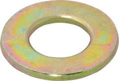 Value Collection - 5/8" Screw, Grade 8 Steel SAE Flat Washer - 21/32" ID x 1-5/16" OD, 3/32" Thick, Zinc Yellow Dichromate Finish - Eagle Tool & Supply