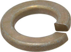 Value Collection - 9/16", 0.564" ID, 0.141" Thick Split Lock Washer - Grade 8 Steel, Zinc Yellow Dichromate Finish, 0.564" Min ID, 0.574" Max ID, 0.965" Max OD - Eagle Tool & Supply
