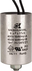 EBM Papst - 6 Microfarad Rating, Plastic, Blower Capacitor - -25 to 85°C, Square Configuration - Eagle Tool & Supply