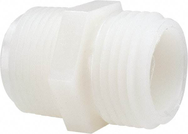 Green Leaf - 3/4 MGHT & 3/4 MPT Garden Hose Adapter - Nylon, Male Hose to Male Pipe Connector - Eagle Tool & Supply