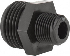 Green Leaf - 3/4 MGHT & 3/8 MPT Garden Hose Adapter - Polypropylene, Male Hose to Male Pipe Connector - Eagle Tool & Supply