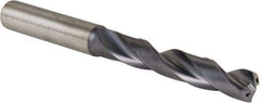 Kennametal - 23/64" 140° Solid Carbide Jobber Drill - TiAlN Finish, Right Hand Cut, Spiral Flute, Straight Shank, 4.0551" OAL, Standard Point - Eagle Tool & Supply