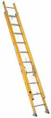 Made in USA - 20' High, Type IA Rating, Fiberglass Extension Ladder - Eagle Tool & Supply