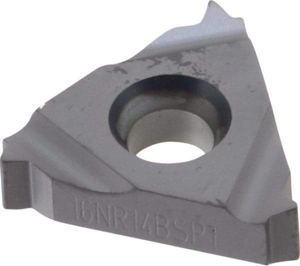 Kennametal - 16NR Internal Right Hand 14 BSPT Laydown Threading Insert - Grade KC5025, TiAlN Coated Carbide, 9.53mm Inscribed Circle - Eagle Tool & Supply