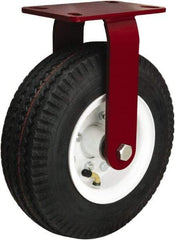Hamilton - 10" Diam, Rubber Rigid Caster - 480 Lb Capacity, Top Plate Mount, 4-1/2" x 6-1/2" Plate, Tapered Roller Bearing - Eagle Tool & Supply
