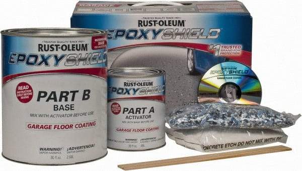 Rust-Oleum - 1 Gal Gloss Gray Water-Based Epoxy - Approximately 250 Sq Ft/Gal Coverage, <100 g/L VOC Content - Eagle Tool & Supply