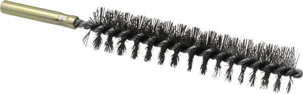 Value Collection - 3/4" Diam Helical Steel Tube Brush - Single Spiral, 0.012" Filament Diam, 3-1/2" Brush Length, 5-1/2" OAL, 1/4" Diam Shank - Eagle Tool & Supply
