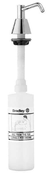 Bradley - 16 oz Liquid Soap Dispenser Pump - Polyethylene, Hand Pump, Clear - Eagle Tool & Supply