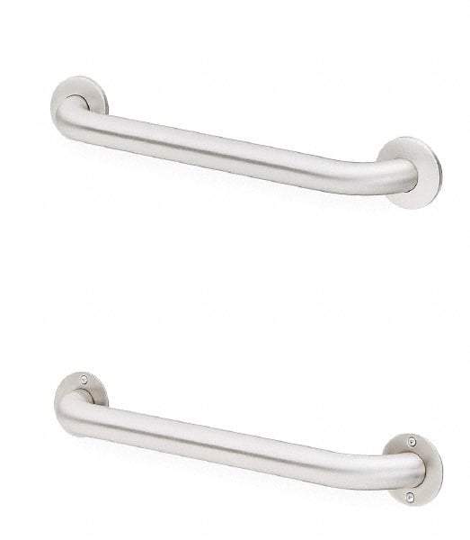 Bradley - Washroom Partition Stainless Steel Grab Bar - 36 Inch Long, Compatible with Shower and Toilet Stalls - Eagle Tool & Supply