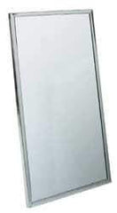 Bradley - 24 Inch Wide x 36 Inch High, Theft Resistant Rectangular Glass Washroom Mirror - Stainless Steel Frame - Eagle Tool & Supply