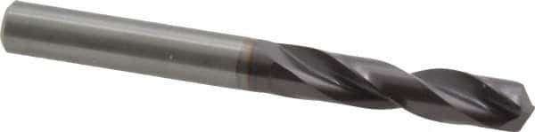 Guhring - 5/16" 140° Spiral Flute Solid Carbide Screw Machine Drill Bit - FIREX Finish, Right Hand Cut, 41mm Flute Length, 79mm OAL, SU Point, Straight Shank - Eagle Tool & Supply