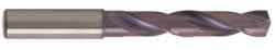 Guhring - 8.3mm 140° Solid Carbide Jobber Drill - FIREX Finish, Right Hand Cut, Spiral Flute, Straight Shank, 103mm OAL, SU Point - Eagle Tool & Supply