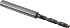 Guhring - 3.7mm 140° Solid Carbide Jobber Drill - FIREX Finish, Right Hand Cut, Spiral Flute, Straight Shank, 66mm OAL, SU Point - Eagle Tool & Supply