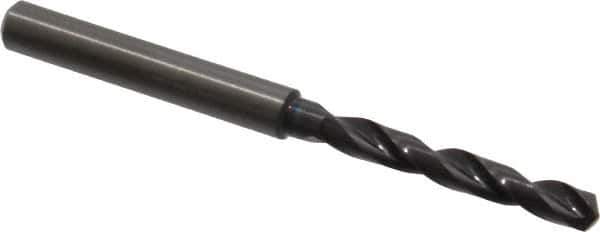 Guhring - 4.65mm 140° Solid Carbide Jobber Drill - FIREX Finish, Right Hand Cut, Spiral Flute, Straight Shank, 74.01mm OAL, SU Point - Eagle Tool & Supply