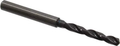 Guhring - 4.65mm 140° Solid Carbide Jobber Drill - FIREX Finish, Right Hand Cut, Spiral Flute, Straight Shank, 74.01mm OAL, SU Point - Eagle Tool & Supply
