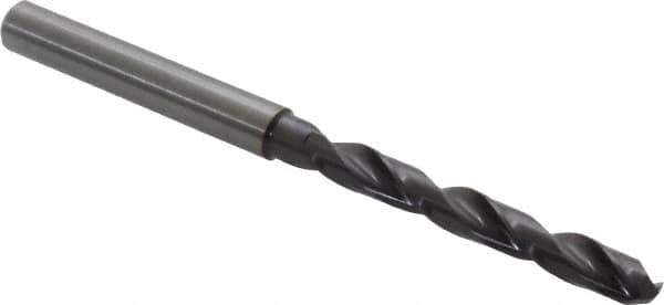 Guhring - 0.2008" 140° Solid Carbide Jobber Drill - FIREX Finish, Right Hand Cut, Spiral Flute, Straight Shank, 82mm OAL, SU Point - Eagle Tool & Supply