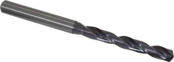 Guhring - 0.2165" 140° Solid Carbide Jobber Drill - FIREX Finish, Right Hand Cut, Spiral Flute, Straight Shank, 82mm OAL, SU Point - Eagle Tool & Supply