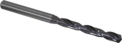 Guhring - 0.2165" 140° Solid Carbide Jobber Drill - FIREX Finish, Right Hand Cut, Spiral Flute, Straight Shank, 82mm OAL, SU Point - Eagle Tool & Supply