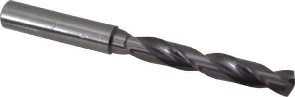 Guhring - 0.3465" 140° Solid Carbide Jobber Drill - FIREX Finish, Right Hand Cut, Spiral Flute, Straight Shank, 103mm OAL, SU Point - Eagle Tool & Supply