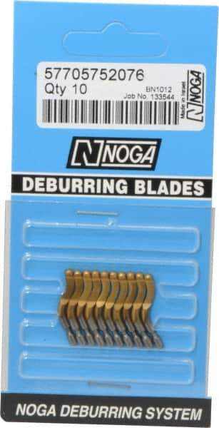 Noga - N1 Right-Handed High Speed Steel Deburring Swivel Blade - Use on Cross Hole, Hole Edge & Straight Edge Surfaces - Eagle Tool & Supply