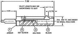 Cogsdill Tool - 1-5/8" Hole, No. 110 Blade, Type C Power Deburring Tool - One Piece, 7" OAL, 1.19" Pilot - Eagle Tool & Supply