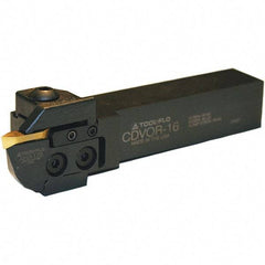 Tool-Flo - Indexable Grooving Cutoff Toolholder - 1-1/4" Shank Height, CDVOR-20 Toolholder Style, Series Vee Bottom - Eagle Tool & Supply